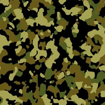 Seamless camouflage texture skin pattern vector for military textile. Stock Illustration