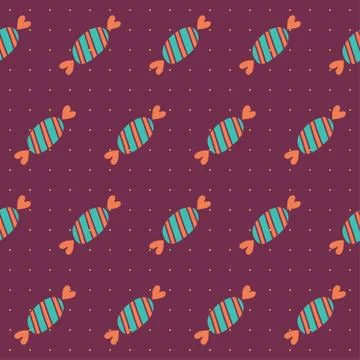 Seamless candy pattern Stock Illustration
