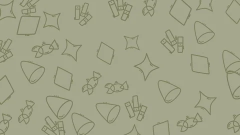 Seamless candy pattern on sage green is ideal for packaging design, textiles, st Stock Footage 323772590