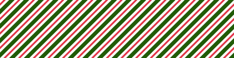 Seamless candy stripe pattern with diagonal red and green lines. Cane pattern Illustrazione stock