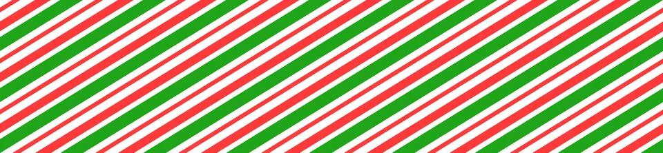 Seamless candy stripe pattern with diagonal red and green lines. Cane pattern Stock Illustration