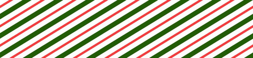 Seamless candy stripe pattern with diagonal red and green lines. Cane pattern Stock Illustration