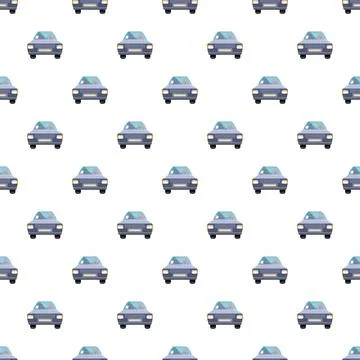Seamless car pattern creating a transportation background Stockillustratie