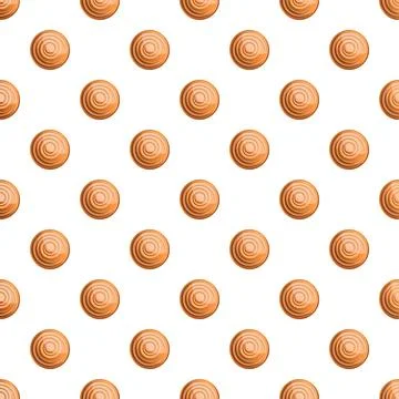 Seamless caramel candy pattern with swirling texture Stock Illustration
