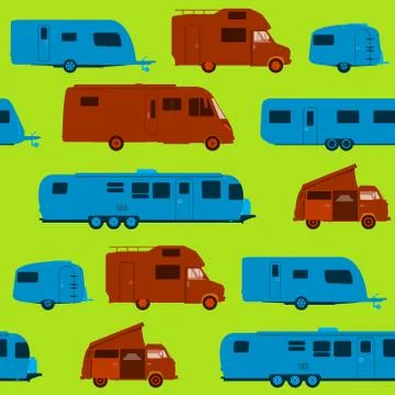 Seamless Caravan Pattern Stock Illustration