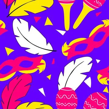Seamless carnival pattern Stock Illustration