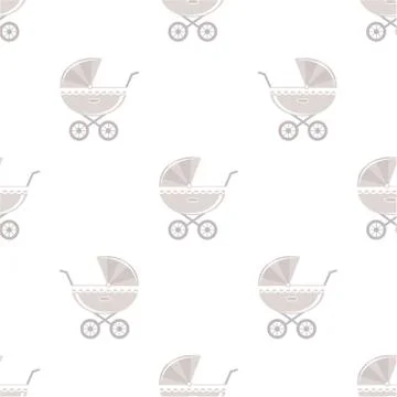 Seamless carriages pattern Stock Illustration