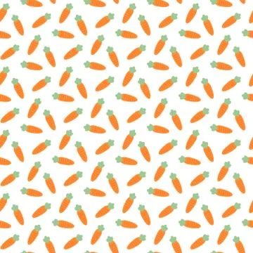 Seamless carrot pattern and background vector illustration Illustrazione stock