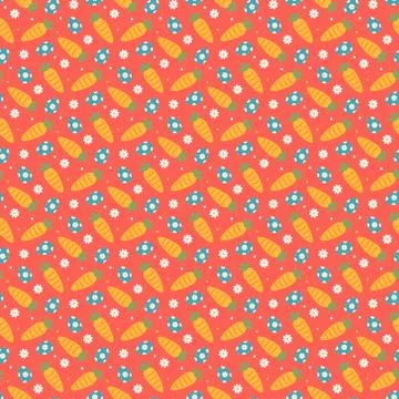 Seamless carrot pattern and background vector illustration Illustrazione stock