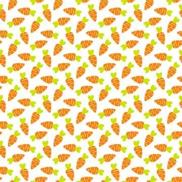 Seamless carrot pattern and background vector illustration Stock Illustration
