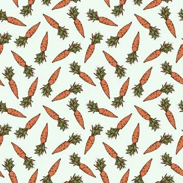 Seamless carrots pattern Stock Illustration