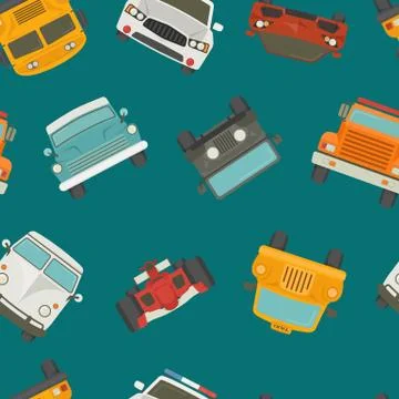 Seamless cars background and pattern 스톡 일러스트