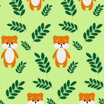 Seamless cartoon bear pattern Stock Illustration