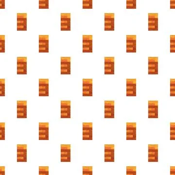 Seamless cartoon brick wall pattern background Stock Illustration