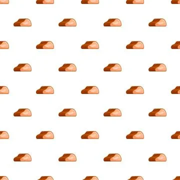 Seamless cartoon meat loaf pattern on white background 스톡 일러스트