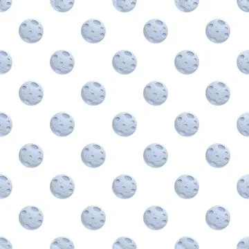 Seamless cartoon moon pattern on white background Stockillustratie