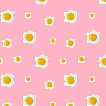 Seamless cartoon omlet pattern Stock Illustration