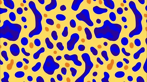 Seamless cartoon pop art pattern with colorful dots and stains Stock Footage 315244619