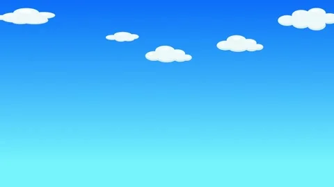 Seamless Cartoon Sky With Clouds 4k Animation Stock Footage Stock Footage 239646416