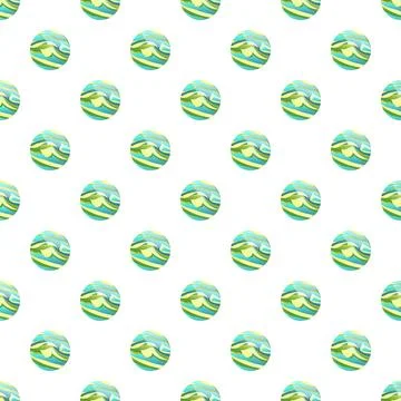 Seamless cartoon vibrant marble pattern repeating spheres 스톡 일러스트