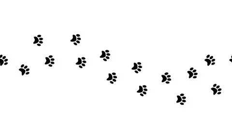 Seamless cat trail print Stock Illustration