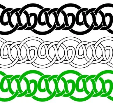 Seamless celtic ornaments Stock Illustration