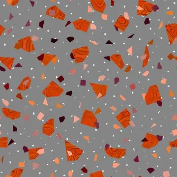 Seamless ceramic tile floor pattern. Terrazzo style tile background. Vector Stockillustratie