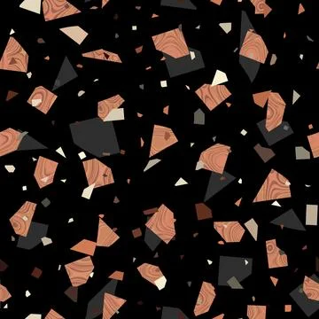 Seamless ceramic tile floor pattern. Terrazzo style tile background. Vector Stockillustratie