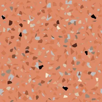 Seamless ceramic tile floor pattern. Terrazzo style tile background. Vector Stock Illustration