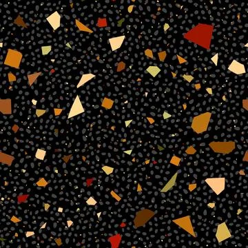 Seamless ceramic tile floor pattern. Terrazzo style tile background. Vector p Stock Illustration