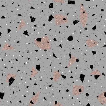 Seamless ceramic tile floor pattern. Terrazzo style tile background. Vector.. Stock Illustration