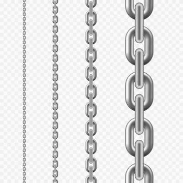 Seamless chain pattern. Silver metallic chain texture. vector illustration is Stock Illustration