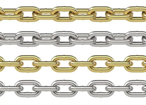 Seamless chain set Illustrazione stock