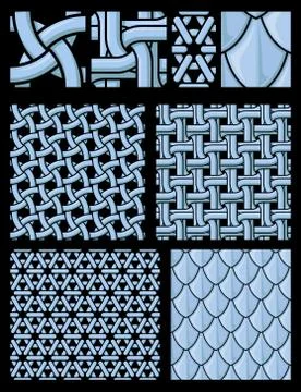 Seamless chain textures Stock Illustration