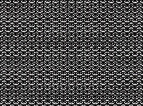 Seamless chainmail black 3d rendering Stock Illustration