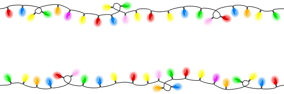 Seamless chains of lights Stock Illustration