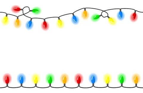 Seamless chains of  lights Stock Illustration