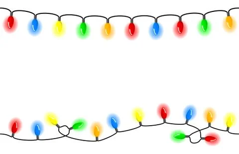 Seamless chains of  lights Stock Illustration