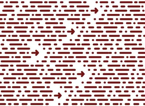 Seamless chaotic pattern. horizontal stripe and dots. Dotted lin Stock Illustration