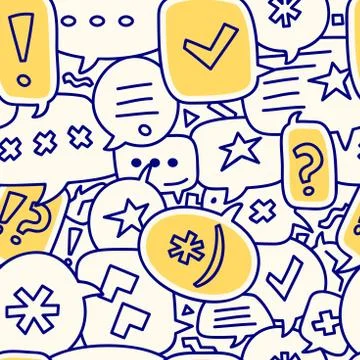 Seamless chat bubble illustration pattern or background Stock Illustration