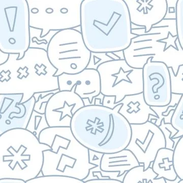 Seamless chat bubble illustration pattern or background 스톡 일러스트