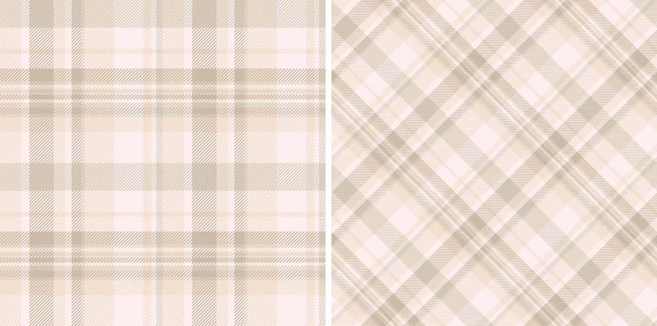 Seamless check background of fabric vector pattern with a plaid tartan text.. Stock Illustration