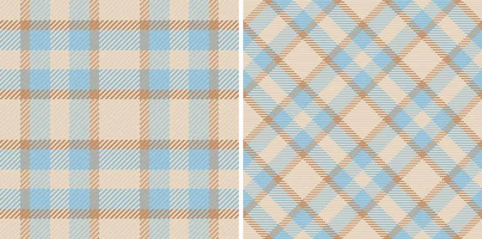 Seamless check background of vector pattern fabric with a plaid texture tar.. Stock Illustration