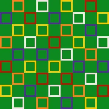 Seamless check grid linear pattern in festive Xmas and New Year colors. Squar Stock Illustration