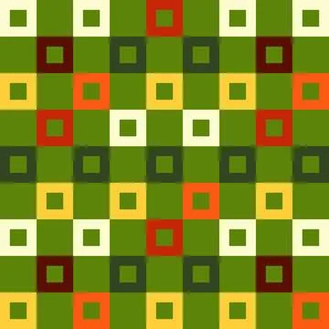 Seamless check grid linear pattern in festive Xmas and New Year colors. Squar Stock Illustration