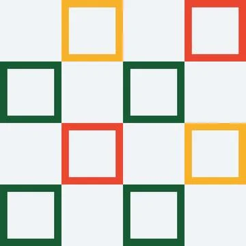 Seamless check grid linear pattern in festive Xmas and New Year colors. Squar Stock Illustration