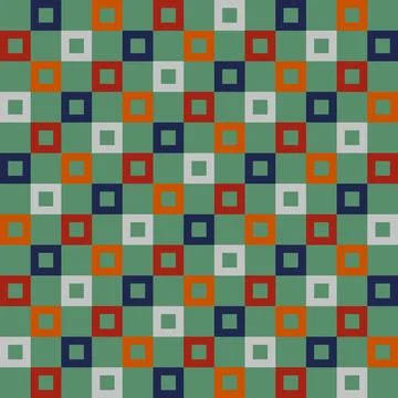 Seamless check grid linear pattern in festive Xmas and New Year colors. Squar Stock Illustration