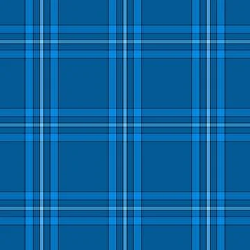 Seamless check plaid pattern in shades of blue. Dark blue tartan vector pri.. Stock Illustration