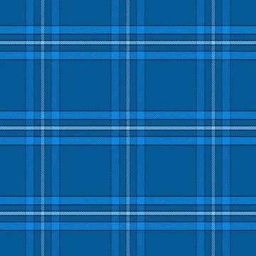 Seamless check plaid pattern in shades of blue. Dark blue tartan vector pri.. Stock Illustration