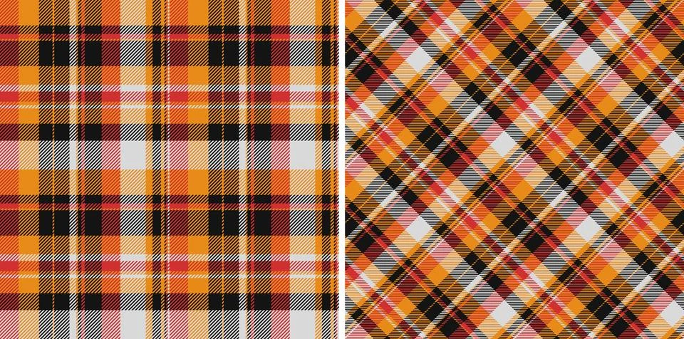 Seamless check texture of tartan background fabric with a pattern plaid vec.. Illustrazione stock